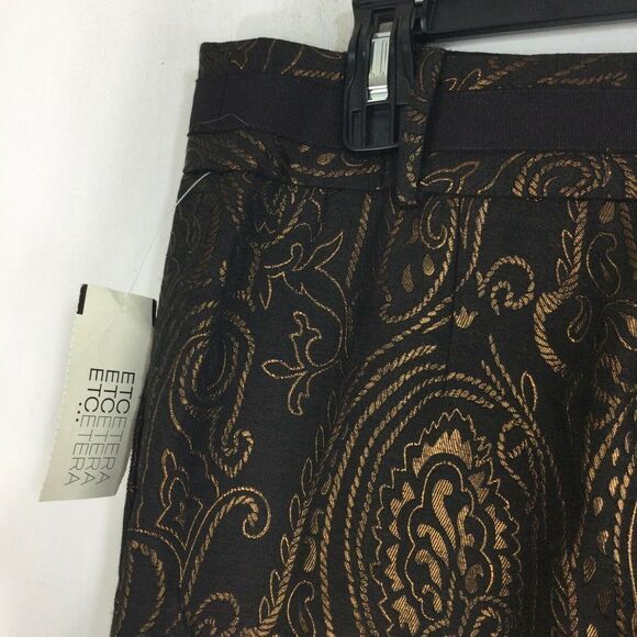 Etcetera Dashing Brown Bronze Metallic Holiday Dress Pants Womens Size 14 NWT - Picture 6 of 9